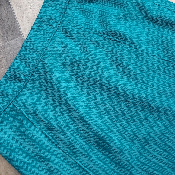 H&M Teal Tweed Mini Skirt Size 6 - Picture 3 of 5